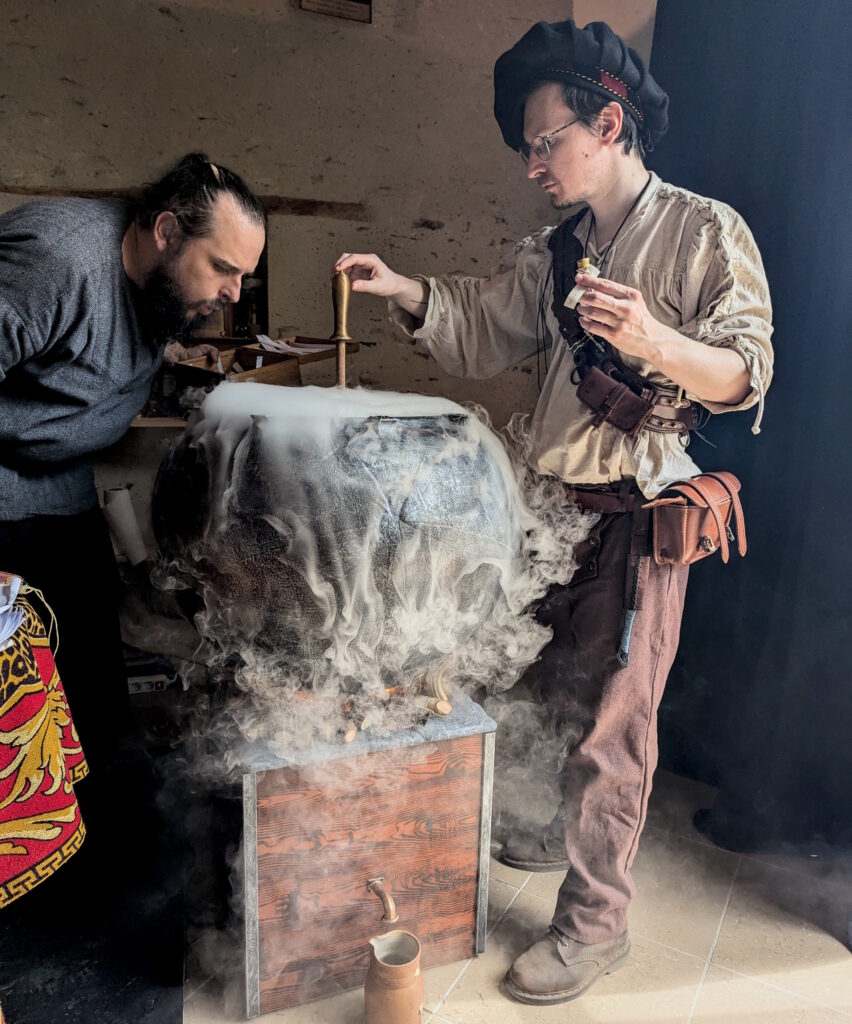 Deux alchimistes en pleine préparation de potion